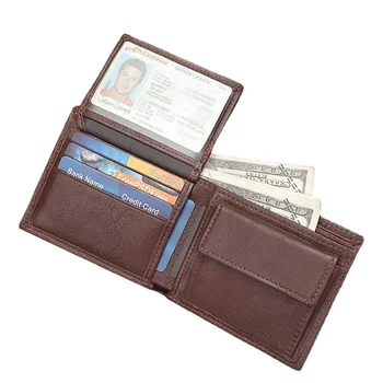 Nouă Bărbați Wallets100% din Piele Portofel pentru Barbati RFID ID-ul de Afaceri Cedit Cartelei Sac de Bani Card de Monedă Pungă Om