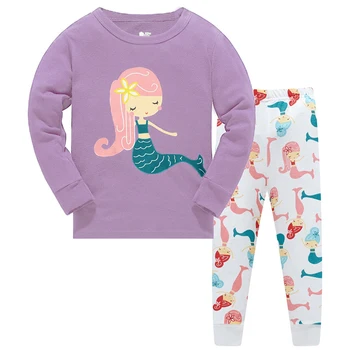 Nouă Fete Copii Seturi de Pijamale Printesa Pijamale Copii, Pijamale pentru Sugari Sleepwear Acasă Îmbrăcăminte de Desene animate pentru Copii din Bumbac Pijama 3-8T