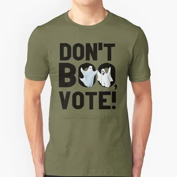 NU Boo , Vot! Tricou Guler Rotund Maneci Scurte T-Shirt Nu Boo Vot Halloween Fantoma Boo Apatia Electoratului Apatici Politic