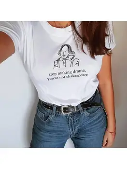 Nu mai Face Teatru Citate T-shirt Femei Vara Tumblr Grunge Moda Tricou Alb Feministe Femeile Grafic Topuri Haine