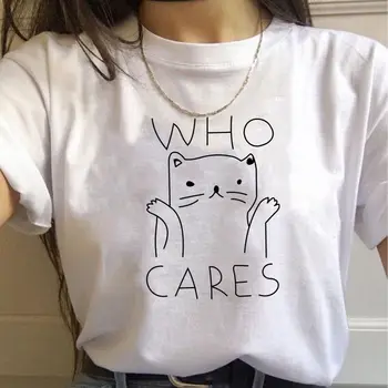 Nu te opri miau Scrisoare de imprimare Femei t shirt de Agrement cu maneci Scurte t-shirt Amuzant Harajuku Tee Topuri poleras mujer de moda 2019