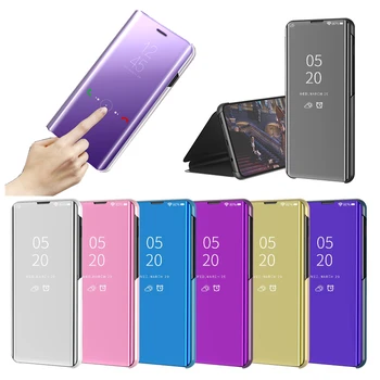 Oglinda Smart Flip case Pentru Samsung Galaxy Nota 20, Ultra 5G de Lux Clar Piele Stand View Cover Pentru Galaxy S20 FE S21 Plus Caz