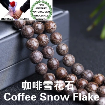 OMHXZJ en-Gros ZB128 46810mm DIY Brățară Colier de Luare de Bijuterii Accesorii Piatra Naturala Fine de Cafea Fulgi de Zăpadă Margele Rotunde