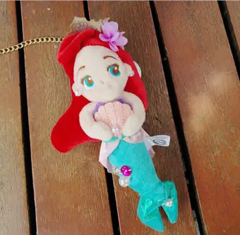 Original Disney Mica Sirena Ariel Printesa Jucărie de Pluș Papusa 23cm Kawaii Copil Cadou