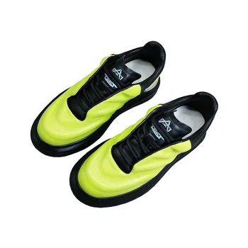 OVXUAN Despicare Piele Flexibilă Textura Originală Valul Mens Pantofi Val de Proiectare Respirabil Gaura Low Top Cizme de Înaltă Calitate Botins