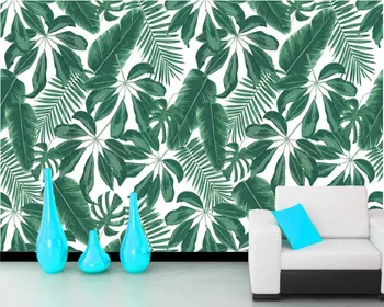 Papel de parede personalizate de culoare verde închis frunze de plante tropicale tapet mural,living tv de perete dormitor decor acasă