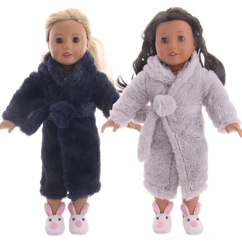 Papusa Haine Negre, Halat De Baie + Curea Parul Scurt Halat De 18 Inch American Doll & 43 Cm Copilul Nou-Născut,Generația Noastră,Fata Cadou