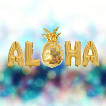 Partidul Balon Hawaiian Baloane Decoratiuni Alohatropical Vară Favorizează Consumabile 