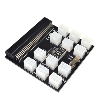 PCI-E 12X6Pin Alimentare Breakout Bord Adaptor Convertor 12V pentru Ethereum BTC Antminer Miner Minier Server HP PSU GPU