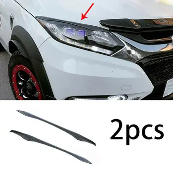 Pentru Honda HR-V Vezel 2016-2020 fibra de Carbon Fața Farurilor Lampa Benzi de Turnare prin Acoperire Trim Accesorii Auto 2 buc