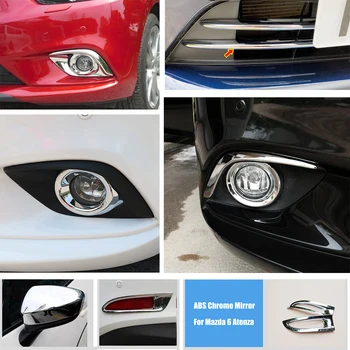 Pentru Mazda 6 Atenza 2013-2018 ABS Cromat masina Fata+Spate de Ceață Lumina Oglinda Retrovizoare Rotirea Capacului Ornamental Autocolant Accesorii Auto