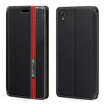Pentru Sony Xperia Z2 Cazul Moda Multicolor inchidere Magnetica din Piele Flip-Caz Acoperire cu Suport Card de 5.2 inch