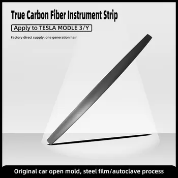 Pentru Tesla Model 3 2021 Real Fibra De Carbon, Masina Noua Consola Centrala Tapiterie Model Y Accesorii Model Trei Tesla Tabloul De Bord
