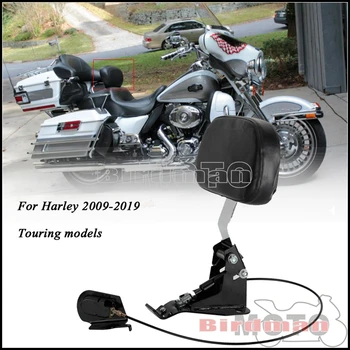 Pentru Touring Harley Road King Street Glide Motocicletă conducător auto Negru Rider Spatar Reglabil Montare Pentru FLHTC FLTRX 2009-2019