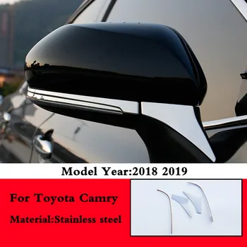 Pentru Toyota Camry 2018 2019 Vedere din Spate Partea de Striptease oglindă capacul ornamental de exterior cadru styling decor accesorii din Oțel Inoxidabil