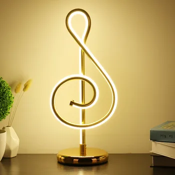 Personalitate creatoare LED Masă Lampă de Noptieră Dormitor Lampa de Birou de Lectură Note Muzicale Birou, Hotel, Bar, Masă de Lumină