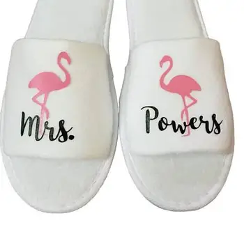 personaliza numele titlul Flamingo Luau nunta de domnisoare de onoare mireasa spa papuci doamna de onoare a Burlacelor, cadouri, favoruri de partid