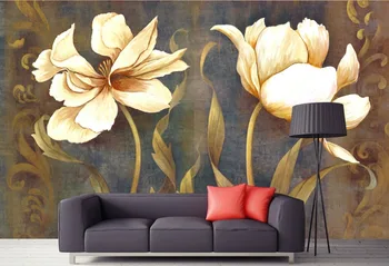 Personalizat florale, picturi murale,de Epocă florale, pictura,3D stereoscopic tapet pentru living, dormitor, TV fundal tapet relief
