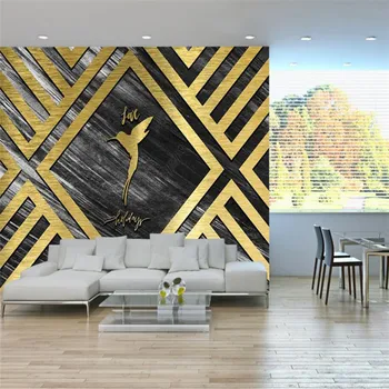 Personalizat Murală Modernă Marmură de Aur PatternFor Home Decor 3D Hârtie de Perete Decor Dormitor imagini de Fundal