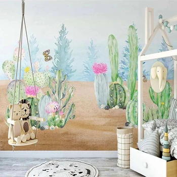 Personalizat Tapet Mural Nordic Ins Pictate manual Cactus 3D Planta Pictura pe Perete Camera de zi cu TV, Canapea Dormitor Decor Acasă Tapet 3D