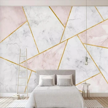 Personalizate 3D tapet fotografie geometrice abstracte marmură de aur linii TV de fundal de perete decorative murale tapet