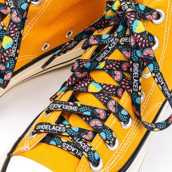 Plat colorat Fructe Șireturi Clasice de Moda Sport Șireturile de la Pantofi Barbati Femei Unisex High-top Canvas Adidasi Ghete Dropship