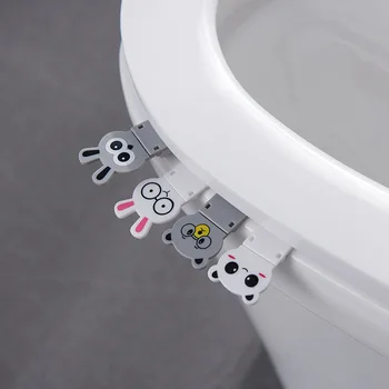 Pliabil de desene animate drăguț animale de toaletă nu acoperă mâinile murdare de toaletă flip mâner