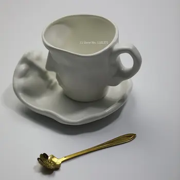 Plictisit Săruți O gură și Bea! Colecția de artă Ceai Set de 3 Bucati! Cupa + Perna + Lingura! Creative Bucătărie Ceai De După-Amiază Veselă