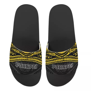Pohnpei Polineziene Tradiționale Tribale Imprimare Papuci De Casa Casual, Sandale Papuci De Plaja Pentru Barbati Plus Dimensiune Diapozitiv Papuci De Casă