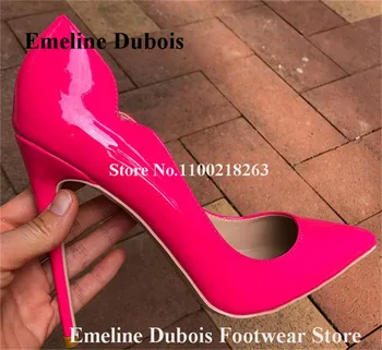 Pompe de brevete din Piele Sandi Dubois Designer Subliniat Toe Roz Verde Galben Toc Stiletto Pantofi Slip-on Superficial Tocuri