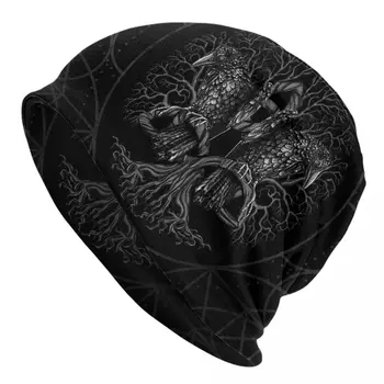 Pomul Vieții -Yggdrasil Cu Ravens Bărbați Adulți Femei Pălărie Tricot Ține de cald iarna tricotate pălărie