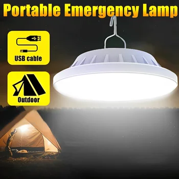 Portabile Lumini de Urgență USB Reîncărcabilă LED Lantern Cârlig în aer liber Reglabil Cortul Lampa de GRĂTAR, pescuit, Camping Iluminat Bec