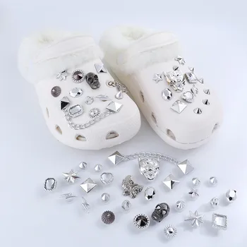 Potrivit pentru Croc accesorii diy pantofi cataramă pantofi floare de cristal fluture stilul punk potrivit pentru cros decor petrecere