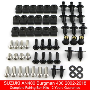 Potrivit Pentru Suzuki AN400 Burgman 400 2002-2018 Motocicleta Complet Carenaj Complet Șuruburile Kit Carenaj Clipuri Corpul Șuruburi din Oțel Inoxidabil