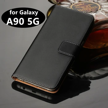 Premium din Piele de Caz Flip Cover Portofel Caz de Protecție pentru Samsung Galaxy A90 5G pentru Samsung A90 5G A908B A908N GG