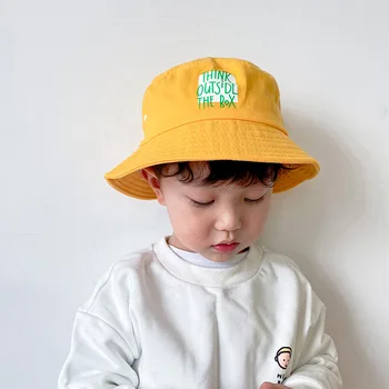 Primavara Toamna Copii Găleată Pălării de Personalitate Versatil pentru Copii Capace Pentru Băieți și Fete de Imprimare Alfabet Copilul copil Pălărie de Pescar