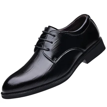 Primavara Toamna Simplu Lumina Low Cut de Mari Dimensiuni pentru Bărbați Pantofi Rochie Alunece de pe Deget a Subliniat Formale de Afaceri Corticale Nunta Pantofi pentru Bărbați