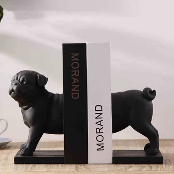 Pug Câine Teckel Câine Sculptura De Animale Drăguț Carte Statuie Masa Bucată Acasă Decorare Accesorii Stil Nordic