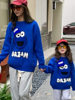 Părinte-copil Purta Mama-fiica Purta 2022 pentru Fetele Noi Toamna și Iarna Pulover de Iarna Versiunea coreeană Îngroșat Pulover