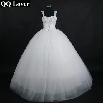 QQ Iubitor 2019 New Sosire Elegant cu Margele Rochie de Bal Ieftine Rochie de Mireasa Plus Dimensiune Dantelă Rochie de Mireasa Rochii de Mireasa