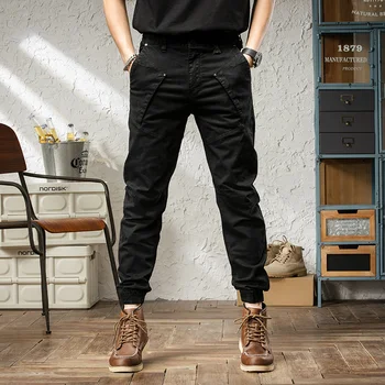 Recent, Designer De Moda Pentru Bărbați Pantaloni De Înaltă Calitate, Imbinate Mozaic Casual Pantaloni Cargo Streetwear Hip Hop Jogging Pantaloni Harem