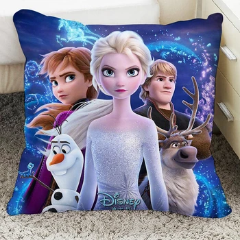 Reduceri Elsa Frozen Anna Printesa Fete Decorative/pui de somn de Pernă față de Pernă de pe Pat, Canapea Copii Cadou de Ziua 40x40cm