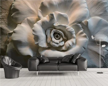 Relief 3D rose tapet mural Papel DE parede ,living cu TV, canapea de fundal dormitor bucatarie gazete de perete decor acasă