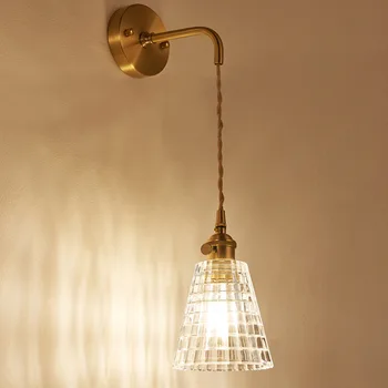 Retro alamă lampă de perete modernă Nordic noptiera simpla baie vestiar oglinda de la baie fața lampa led AC96V-260V