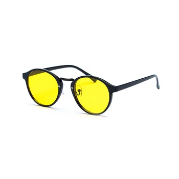 retro steampunk rotund ochelari de soare femei bărbați 2021 trendy ochelari de soare galben albastru negru roz clar ochelari de soare oculos de sol uv400