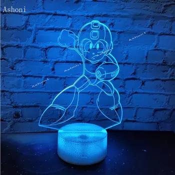 Rock Man 3D LED Masă Lampă Atingere Colorate 7 Schimbare de Culoare Acrilic Lumina de Noapte de Control de la Distanță Copiii Cadou