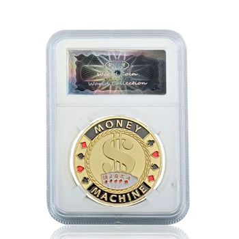 Royal Flush Drept de Divertisment 3D Poker Chip Colorat Casino Monede de Metal W/ Afișaj-Acrilic