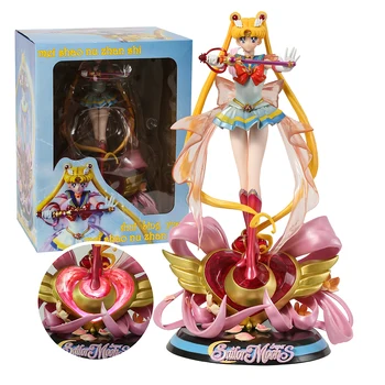 Sailor Moon Tsukino Usagi Super Veșnică Lumina Statuie De Colectie Figura Model De Jucărie