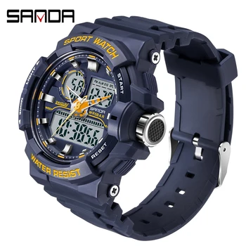 SANDA Bărbați Ceas de Uzură Impermeabil Ceas Digital Armata Ceasuri Automate de Sporturi de Apă Militare Sportiv Ceasuri de mana de Om