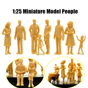 Scara 1:25 Miniatură Piele Oameni Plastic ABS Model Cifre Pentru Efectuarea de Nisip de Masă Clădire Tren Scena Layout Diorama Kituri 20buc